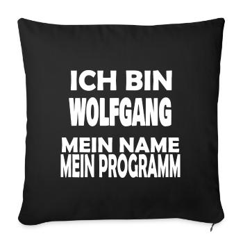 Programm Name WOLFGANG - Sofakissenbezug 45 x 45 cm - Schwarz - Vorne