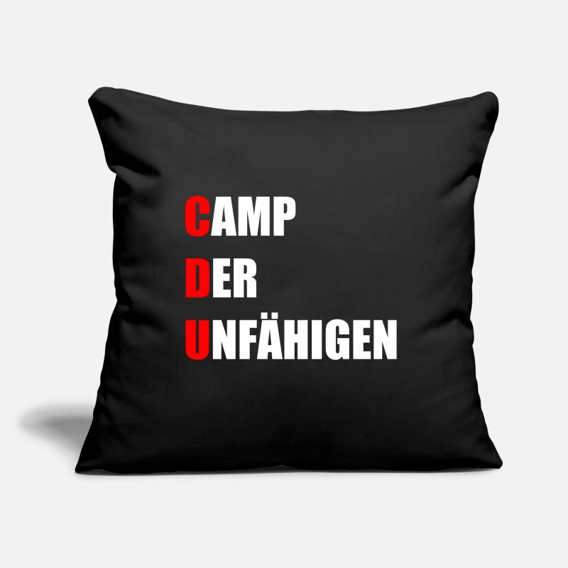 CDU Camp de l’incompétent Drôle Housse de coussin décorative 45 x 45 cm