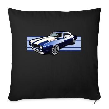 Sports car - Sofa pillowcase 17,3'' x 17,3'' (45 x 45 cm) - black - Front