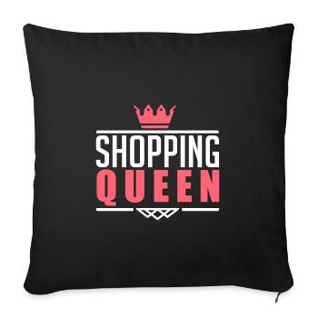 Shopping Queen Shop Shopping Queen Gift - Sofa pillowcase 17,3'' x 17,3'' (45 x 45 cm) - black - Front
