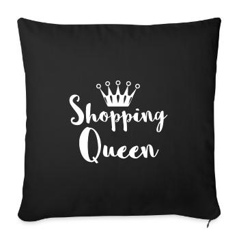 Shopping Queen Shop Shopping Queen Gift - Sofa pillowcase 17,3'' x 17,3'' (45 x 45 cm) - black - Front