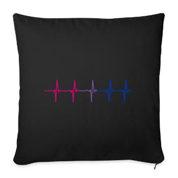 Bisexual Gay Pride - Sofa pillowcase 17,3'' x 17,3'' (45 x 45 cm) - black - Front