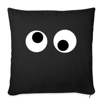 eyes - Sofa pillowcase 17,3'' x 17,3'' (45 x 45 cm) - black - Front