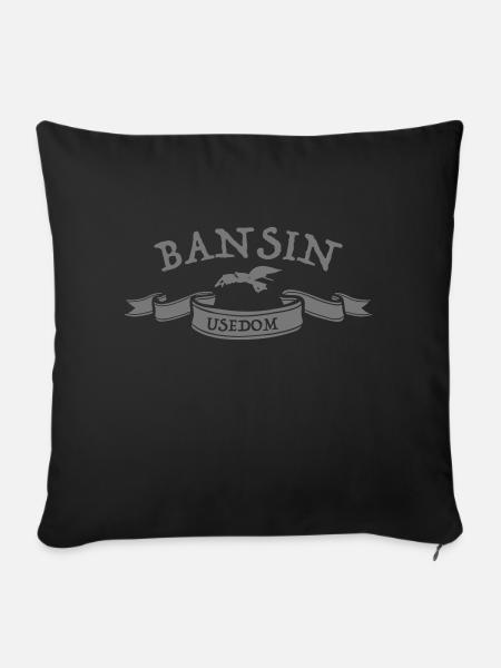 Usedom Bansin - Sofakissenbezug 45 x 45 cm - Schwarz