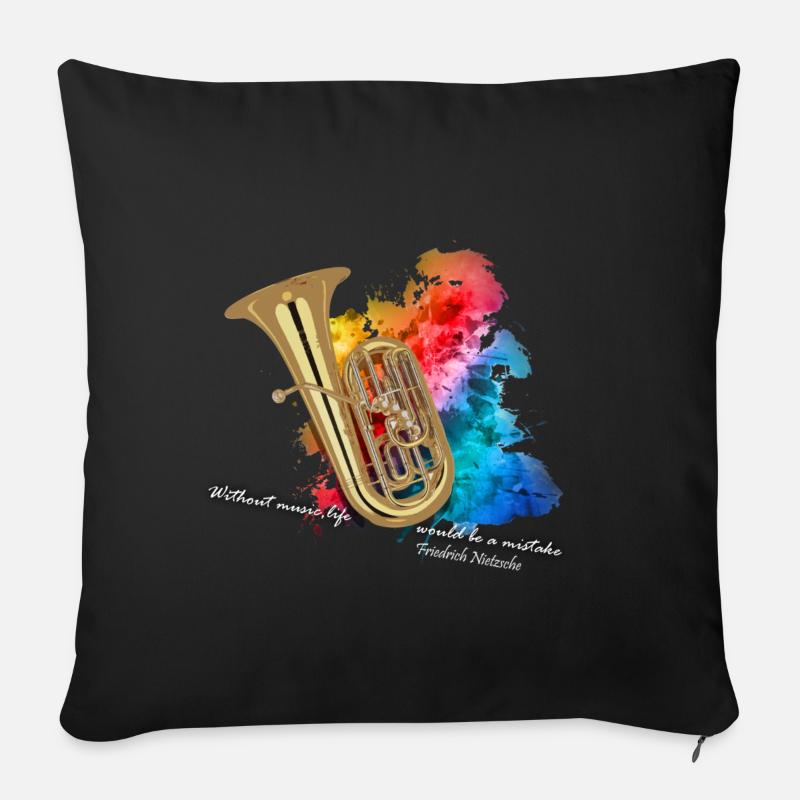 tuba - Sofakissenbezug 45 x 45 cm - Schwarz
