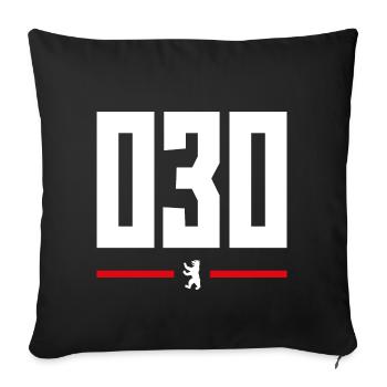 030 BERLIN - Sofa pillowcase 17,3'' x 17,3'' (45 x 45 cm) - black - Front