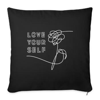 AIMEZ-VOUS - Housse de coussin décorative 45 x 45 cm - noir - Devant