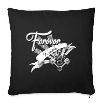 Forever V8 - Sofa pillowcase 17,3'' x 17,3'' (45 x 45 cm) - black - Front