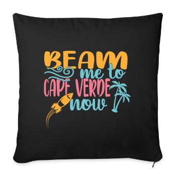 Cape Verde - Sofa pillowcase 17,3'' x 17,3'' (45 x 45 cm) - black - Front