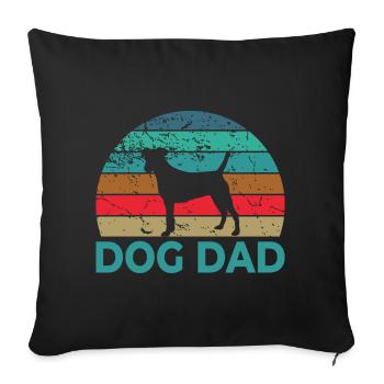 Dog Dad - Dogs Daddy Motives - for dog dads - Sofa pillowcase 17,3'' x 17,3'' (45 x 45 cm) - black - Front
