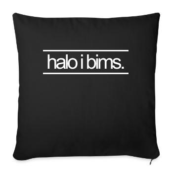 Halo i bims - Sofakissenbezug 45 x 45 cm - Schwarz - Vorne