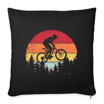 Sunset Ridge MTB-Sprung - Sofakissenbezug 45 x 45 cm - Schwarz - Vorne