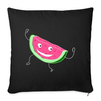 Melon Melon watermelon - Sofa pillowcase 17,3'' x 17,3'' (45 x 45 cm) - black - Front