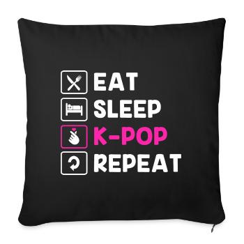 K-Pop - Sofa pillowcase 17,3'' x 17,3'' (45 x 45 cm) - black - Front