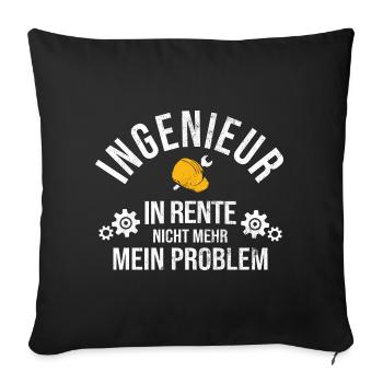 Ingenieur Student - Sofakissenbezug 45 x 45 cm - Schwarz - Vorne