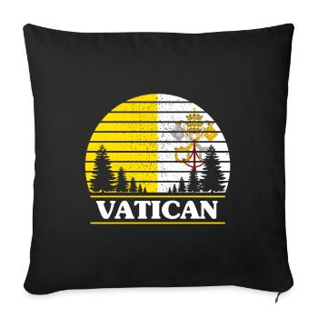 Vatican - Sofa pillowcase 17,3'' x 17,3'' (45 x 45 cm) - black - Front