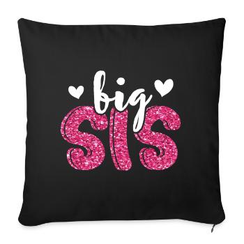 Grand Sis - Housse de coussin décorative 45 x 45 cm - noir - Devant