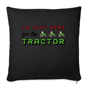 farmer sheep farmer field cows farmer sheep cow - Sofa pillowcase 17,3'' x 17,3'' (45 x 45 cm) - black - Front