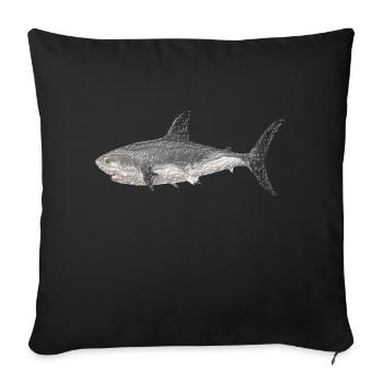 Sharks - Sofa pillowcase 17,3'' x 17,3'' (45 x 45 cm) - black - Front