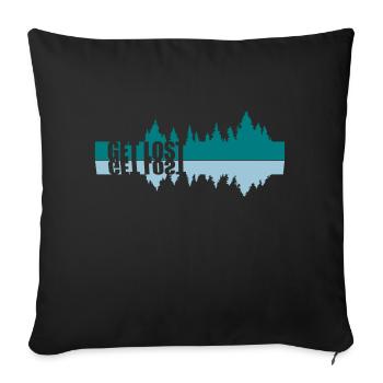 Mirroring Get Lost - Sofa pillowcase 17,3'' x 17,3'' (45 x 45 cm) - black - Front