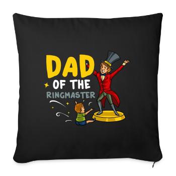 Circus Birthday Party Papa Theme Ringmaster - Sofa pillowcase 17,3'' x 17,3'' (45 x 45 cm) - black - Front