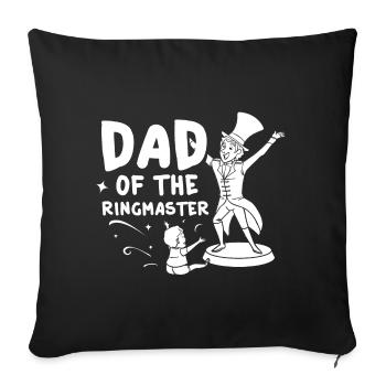 Circus Birthday Party Papa Theme Ringmaster - Sofa pillowcase 17,3'' x 17,3'' (45 x 45 cm) - black - Front