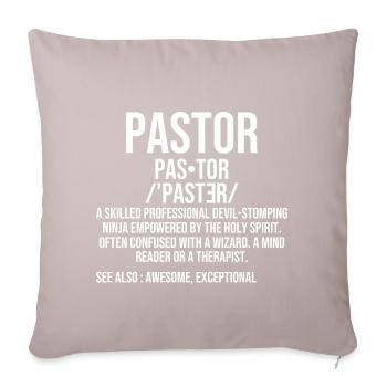Pastor Definition - Sofakissenbezug 45 x 45 cm - helles Taupe - Vorne