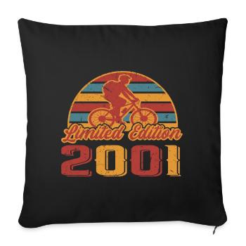 Bicycle Bicycles Mountain Bike Birthday 2001 - Sofa pillowcase 17,3'' x 17,3'' (45 x 45 cm) - black - Front