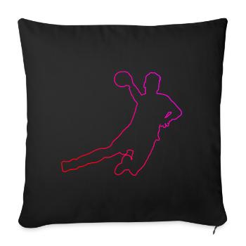 Handball Hommes Joueurs de handball Jeux de handball - Housse de coussin décorative 45 x 45 cm - noir - Devant