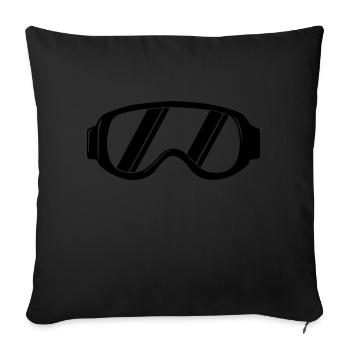 Ski goggles - Sofa pillowcase 17,3'' x 17,3'' (45 x 45 cm) - black - Front