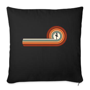 Ballet Dancer Dance Ballerina Sport Girl Femme - Housse de coussin décorative 45 x 45 cm - noir - Devant
