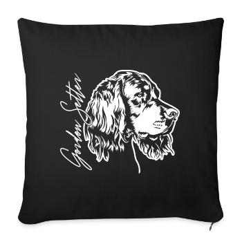 GORDON SETTER Wilsigns Chien de chasse Chiens de chasse Chiens Chiens - Housse de coussin décorative 45 x 45 cm - noir - Devant
