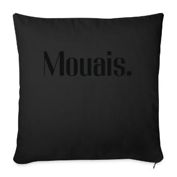 Mouais. | Cadeau pour ados ou râleurs - Housse de coussin décorative 45 x 45 cm - noir - Devant