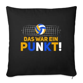 Das war ein Punkt! - Volleyballer Beach Volleyball - Sofakissenbezug 45 x 45 cm - Schwarz - Vorne