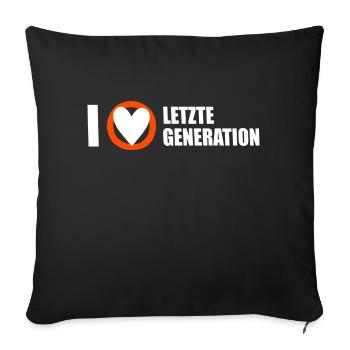 Letzte Generation - Design 3 - Sofakissenbezug 45 x 45 cm - Schwarz - Vorne