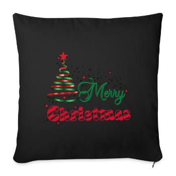 Christmas Stardust - Sofa pillowcase 17,3'' x 17,3'' (45 x 45 cm) - black - Front