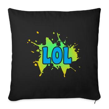 LOL - Sofakissenbezug 45 x 45 cm - Schwarz - Vorne