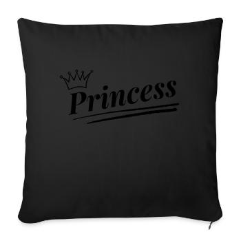 Princess - Sofa pillowcase 17,3'' x 17,3'' (45 x 45 cm) - black - Front