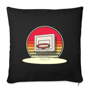 Joueurs de basket-ball - Housse de coussin décorative 45 x 45 cm - noir - Devant