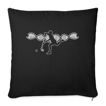 Hockey Geschenk Unihockey Feldhockey Hockeyspieler - Sofakissenbezug 45 x 45 cm - Schwarz - Vorne