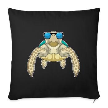 Turtle Sunglasses - Sofa pillowcase 17,3'' x 17,3'' (45 x 45 cm) - black - Front