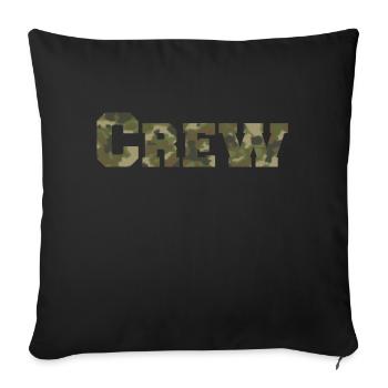 crew - Sofa pillowcase 17,3'' x 17,3'' (45 x 45 cm) - black - Front