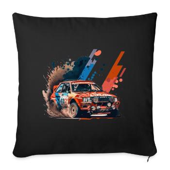 Autocross Stock Car - Sofa pillowcase 17,3'' x 17,3'' (45 x 45 cm) - black - Front
