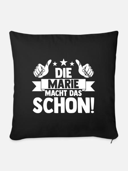 Marie - Sofakissenbezug 45 x 45 cm - Schwarz