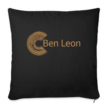 For Ben Leon - Sofa pillowcase 17,3'' x 17,3'' (45 x 45 cm) - black - Front