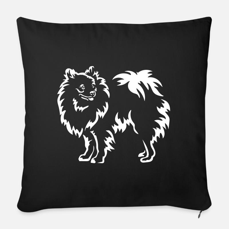 Spitz « Édition Noire » - Housse de coussin décorative 45 x 45 cm - noir