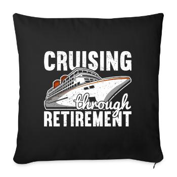 Croisière Croisière Vacances Croisière en famille - Housse de coussin décorative 45 x 45 cm - noir - Devant