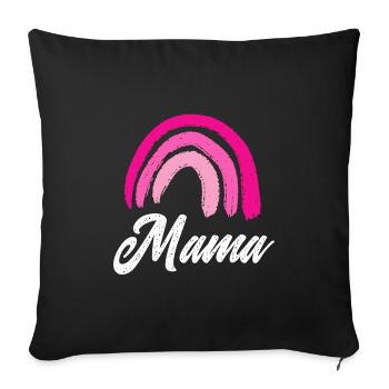 MAMA - MUTTERTAG - VALENTINSTAG - GEBURTSTAG MUTTI - Sofakissenbezug 45 x 45 cm - Schwarz - Vorne