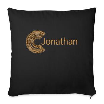 Für Jonathan - Sofakissenbezug 45 x 45 cm - Schwarz - Vorne