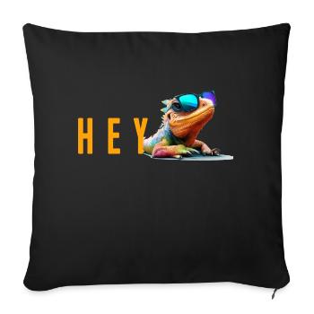 lizard hey - Sofakissenbezug 45 x 45 cm - Schwarz - Vorne